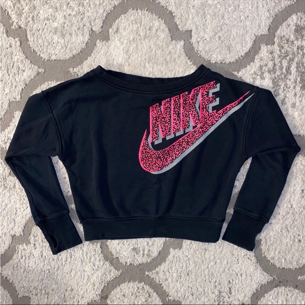 Nike Cropped Crewneck Sweatshirt Girls Size Medium